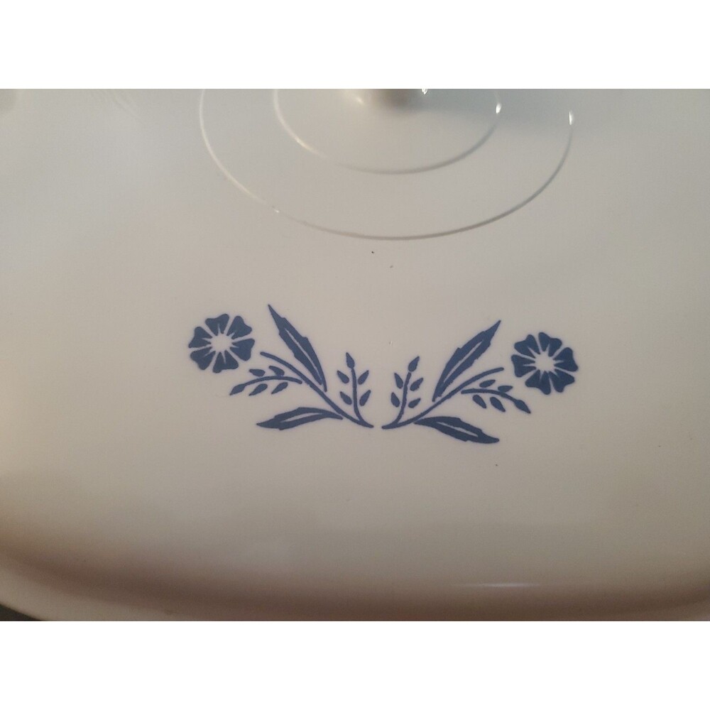 Vtg Corning Pyroceram Blue Cornflower B-14 Casserole Dish Replacement Lid - Picture 2 of 6